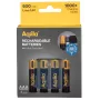 AQIILA AAA NiMH akut USB-C, 1,2 V, 600 mAh, 4 kpl:n pakkaus AQ60AAA374C4