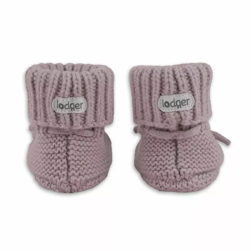 Lodger Slipper Merino Wool lasten kengät, Rosé, 6-12 kuukautta