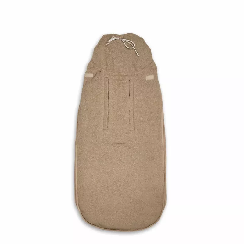 Lodger Mini BunkerTeddy ympärivuotinen turvaistuin-jalkapussi, beige