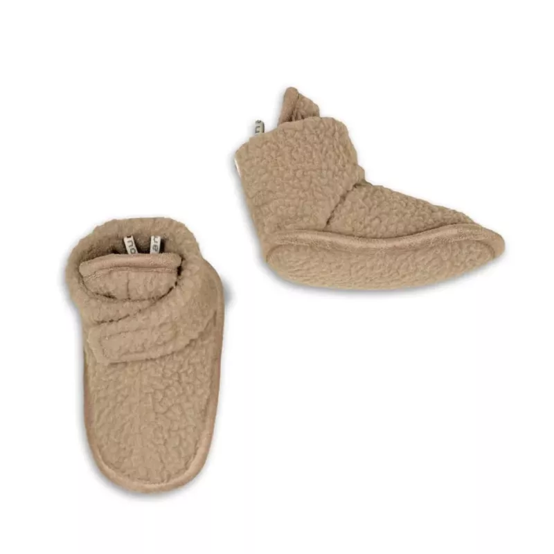 Lodger Teddy vauvan tohvelit, beige, 6-12 kuukautta