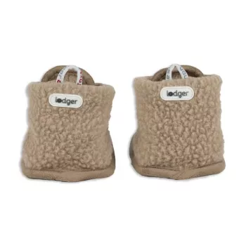 Lodger Teddy vauvan tohvelit, beige, 12-18 kuukautta, liukuestepohja, pehmeä fleece