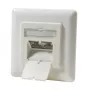DSIT DC-Wall-In-STP6-I upotettava Cat. 6 suojattu kaksois-RJ45-rasia, norsunluu