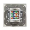 DSIT DC-Wall-In-STP6-I upotettava Cat. 6 suojattu kaksois-RJ45-rasia, norsunluu