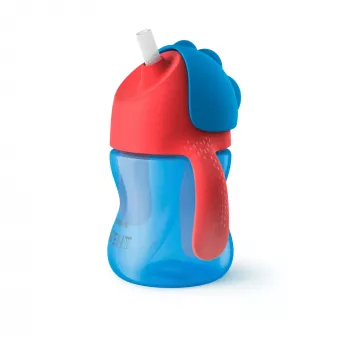 Philips AVENT pillimuki taipuisalla pillillä, 200 ml, 9 kk+, sininen