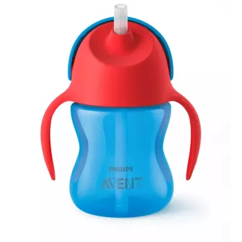 Philips AVENT pillimuki taipuisalla pillillä, 200 ml, 9 kk+, sininen