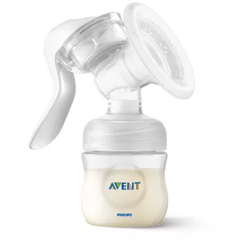 Philips Avent Lotus käsikäyttöinen rintapumppu 125 ml pullolla