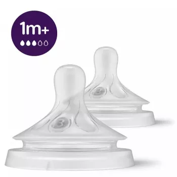 Philips Avent Natural Response silikonitutti keskikokoinen virtaus 1M+ (2 kpl:n pakkaus)