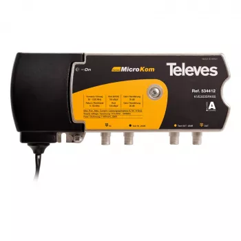 Televes KVE3035RK65 CATV-laajakaistavahvistin 30/35dB paluukanavalla 5-65MHz 28dB (534412)