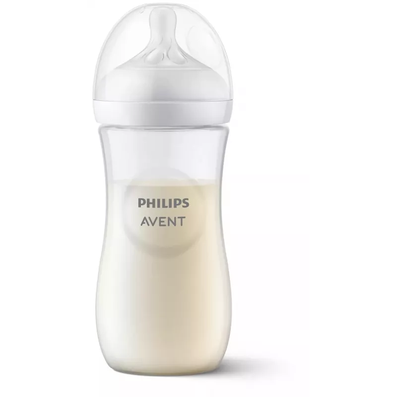 Philips Avent Natural Response tuttipullo 330 ml, nopean virtauksen tutti, 3 kk+