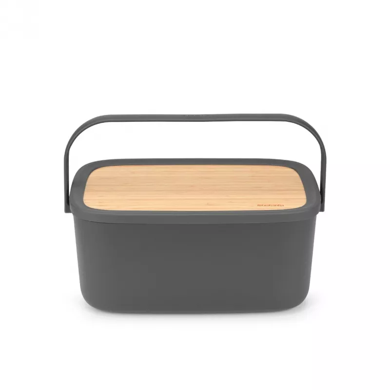 Brabantia Roll Top leipälaatikko, matta tummanharmaa, 2 leivän kapasiteetti, teräs