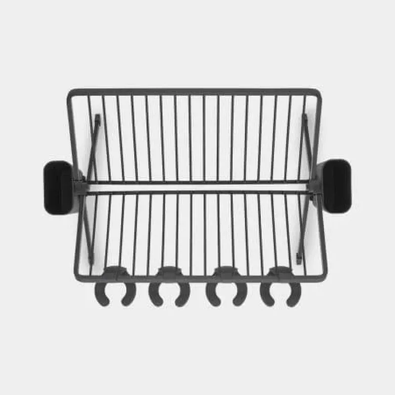 Brabantia taitettava astiankuivaus teline, suuri, tummanharmaa