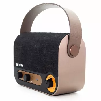 AIWA RBTU-600 kannettava Bluetooth-radio FM:llä, USB, AUX-in, MicroSD, ladattava akku