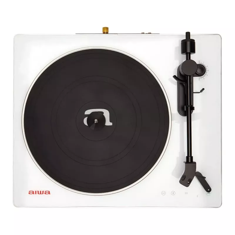 AIWA APX-680BT/WT hihnavetoinen levysoitin Bluetoothilla, USB-tallennuksella ja PC-liitettävyydellä - musta