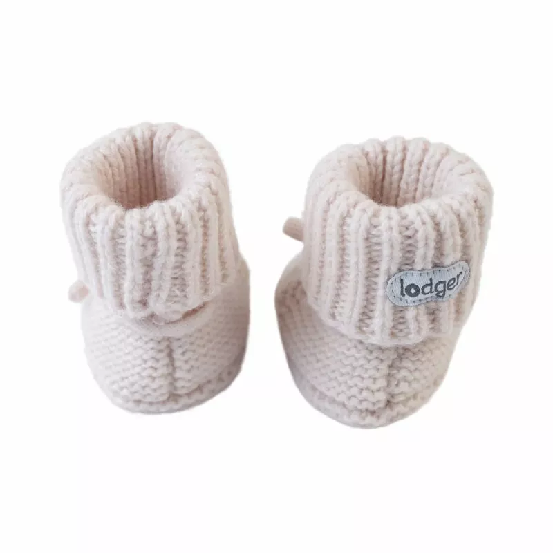 Lodger Slipper Folklore merinovillaiset vauvan kengät, Birke, 0-6 kuukautta