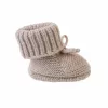 Lodger Slipper Folklore merinovillaiset vauvan kengät, beige, 0-6 kuukautta