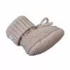 Lodger Slipper Folklore merinovillaiset vauvan kengät, beige, 0-6 kuukautta