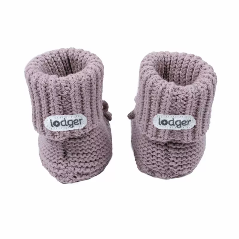 Lodger Slipper Knit vauvan kengät, Rosé, 0-6 kuukautta