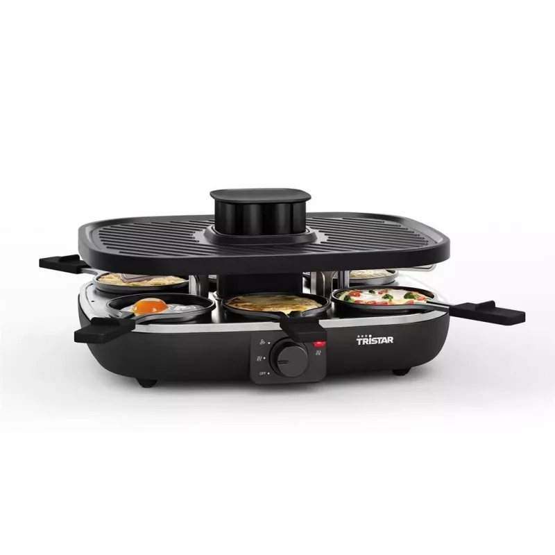 Tristar RA-2760 raclette-grilli 6 pannulla, aktiivinen ilmanvaihto, musta
