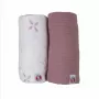 Lodger Swadler Solid Matcha puuvillainen kapaloliina, Powder Rose, 110x110 cm, 2 kpl:n pakkaus