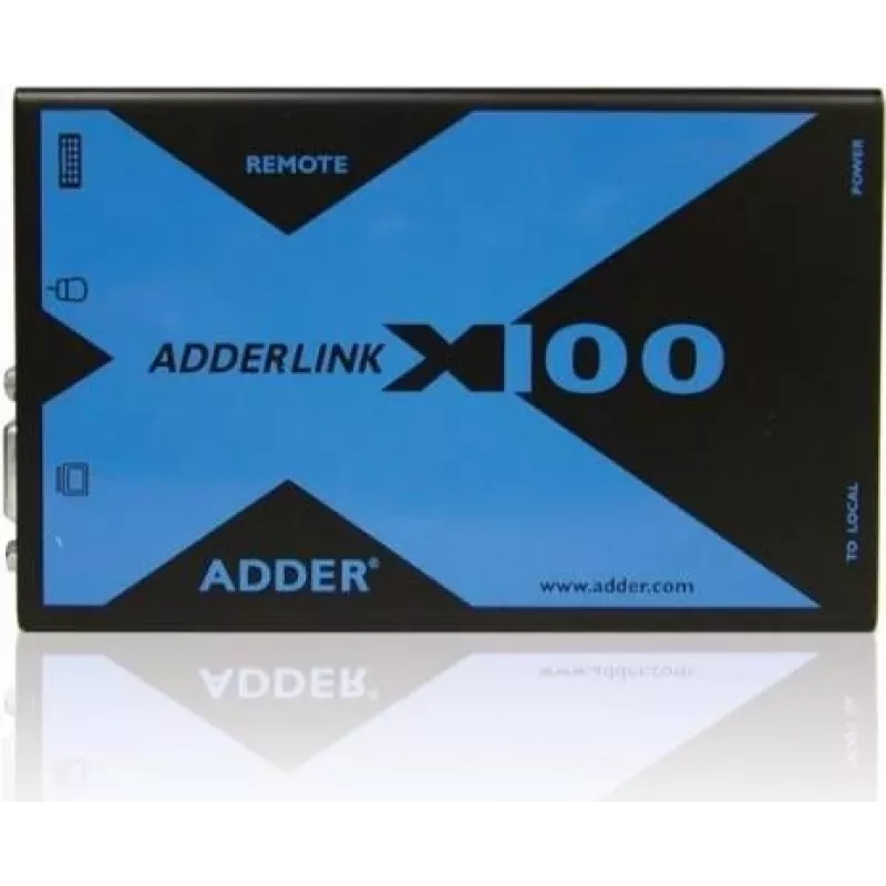 Adder AdderLink X100 VGA USB Audio KVM-jatkain sarja CATx kautta 100 m asti (X100A-USB/P-IEC)