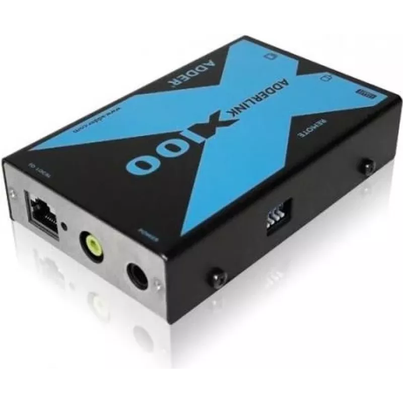 Adder AdderLink X100 VGA USB Audio KVM-jatkain sarja CATx kautta 100 m asti (X100A-USB/P-IEC)