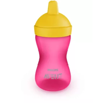 Philips Avent My Grippy juomaharjoittelumuki kovalla nokalla 300 ml, 18M+, vaaleanpunainen