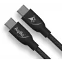 AQIILA USB-C USB-C lataus- ja synkronointikaapeli 3 m musta AQCBPBICB4BD881