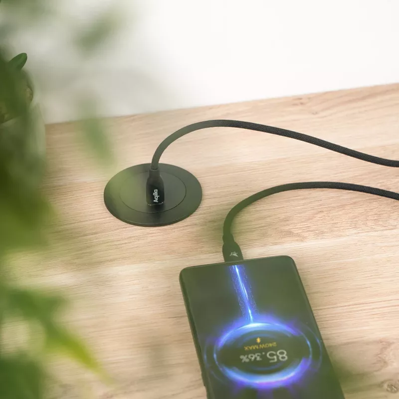 AQIILA USB-C USB-C lataus- ja synkronointikaapeli 3 m musta AQCBPBICB4BD881