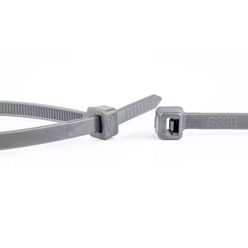 WKK harmaat polyamidinippusiteet 100 x 2,5 mm, 100 kpl:n pakkaus (11032871)