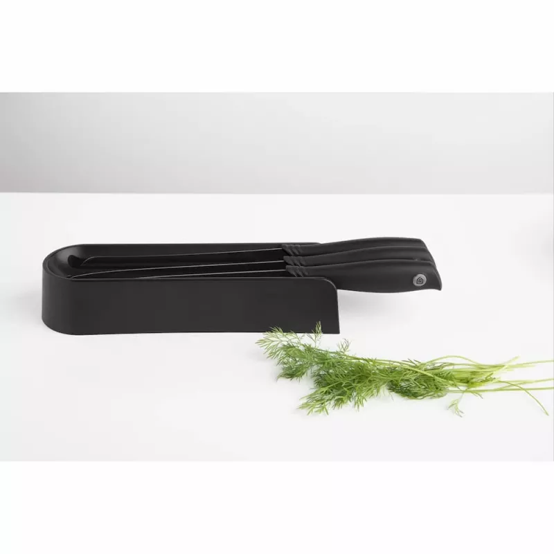 Brabantia Tasty+ veitsitukkisarja laatikkoon, tummanharmaa, 3 veistä