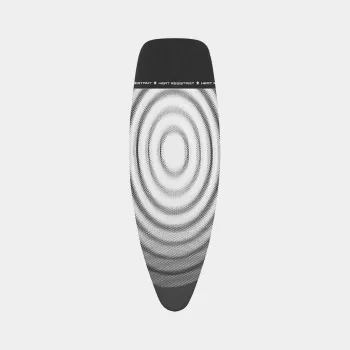 Brabantia silityslaudan päällinen Titan Oval, 135 x 45 cm, koko D, 8 mm pehmuste, puuvillapinta vaahtomuovilla, metallinharmaa