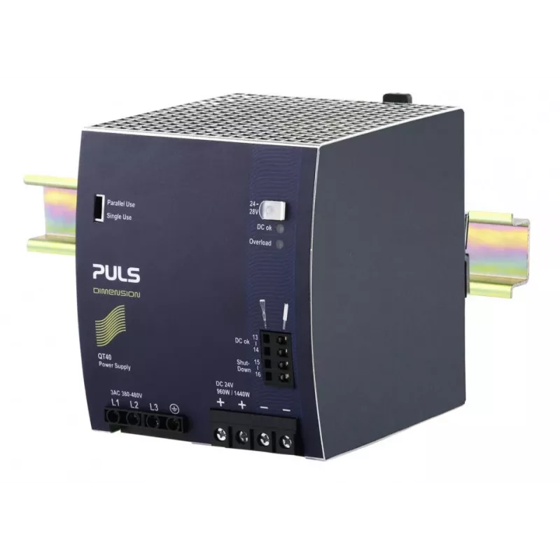 PULS DIMENSION QT40.241 DIN-kiskovirranlähde 24V DC 40A 960W 3-vaihe