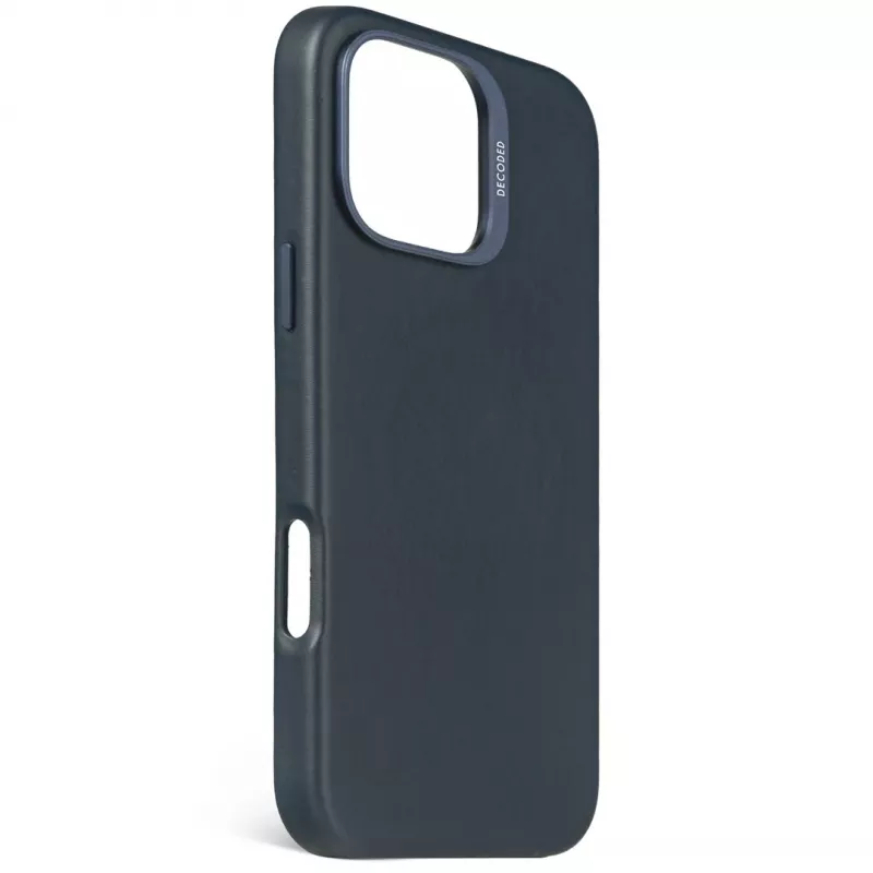 Decoded nahkainen takasuojus iPhone 16 Pro Max, MagSafe-yhteensopiva, navy