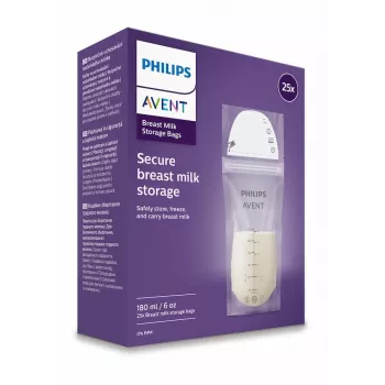 Philips AVENT äidinmaidon säilytyspussit 180 ml, 25 kpl:n pakkaus