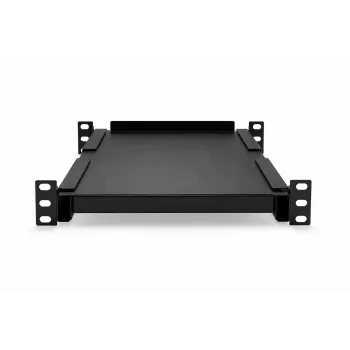 DSIT DS10-FO34 10 inch yleinen kiinteä pohja 450mm syville kaapeille, 1U, musta