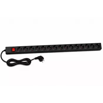 DSIT 15-portainen pystysuora PDU maadoituskoskettimella (DS-15PDU-PE)