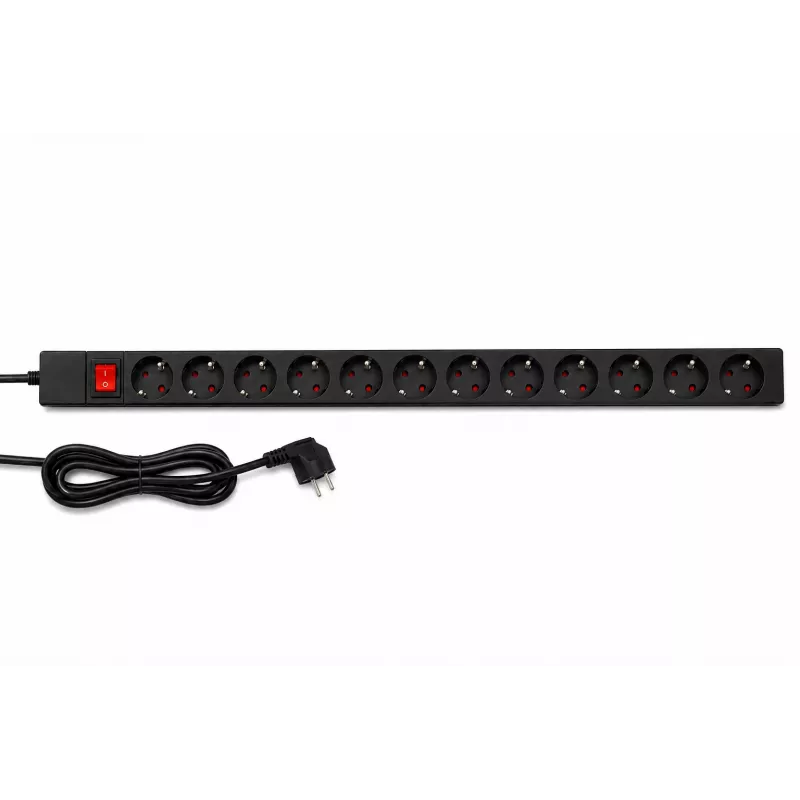 DSIT 15-portainen pystysuora PDU maadoituskoskettimella (DS-15PDU-PE)