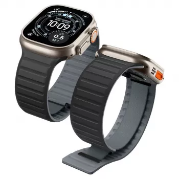 Spigen Athlex Air M ranneke Apple Watch 44/45/46/49mm – musta/harmaa