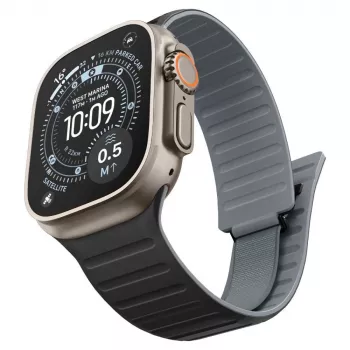 Spigen Athlex Air M ranneke Apple Watch 44/45/46/49mm – musta/harmaa