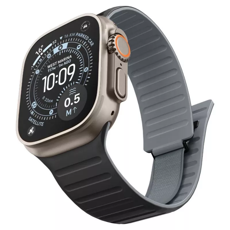 Spigen Athlex Air M ranneke Apple Watch 44/45/46/49mm – musta/harmaa