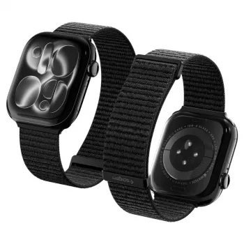 Spigen WBF01 ranneke Apple Watch 8/9/10/11/SE/Ultra (44/45/46/49 mm), musta