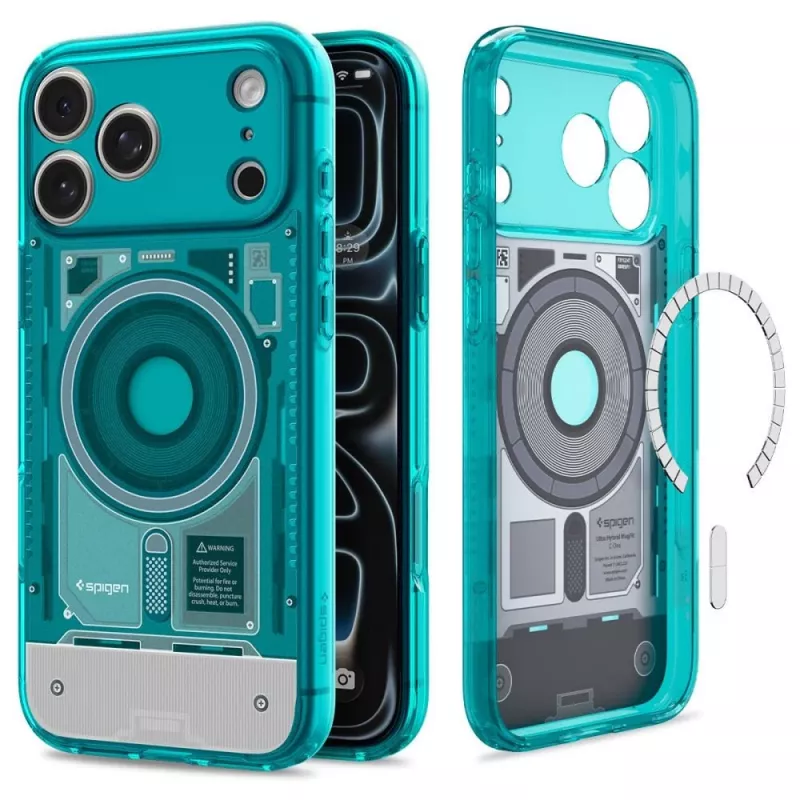 Spigen C1 Ultra Hybrid MagSafe -kotelo iPhone 17 Pro / 18 Pro – Bondi Blue