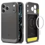 Spigen Rugged Armor Mag MagSafe -kotelo iPhone 18 Pro Max / 17 Pro Max harmaa
