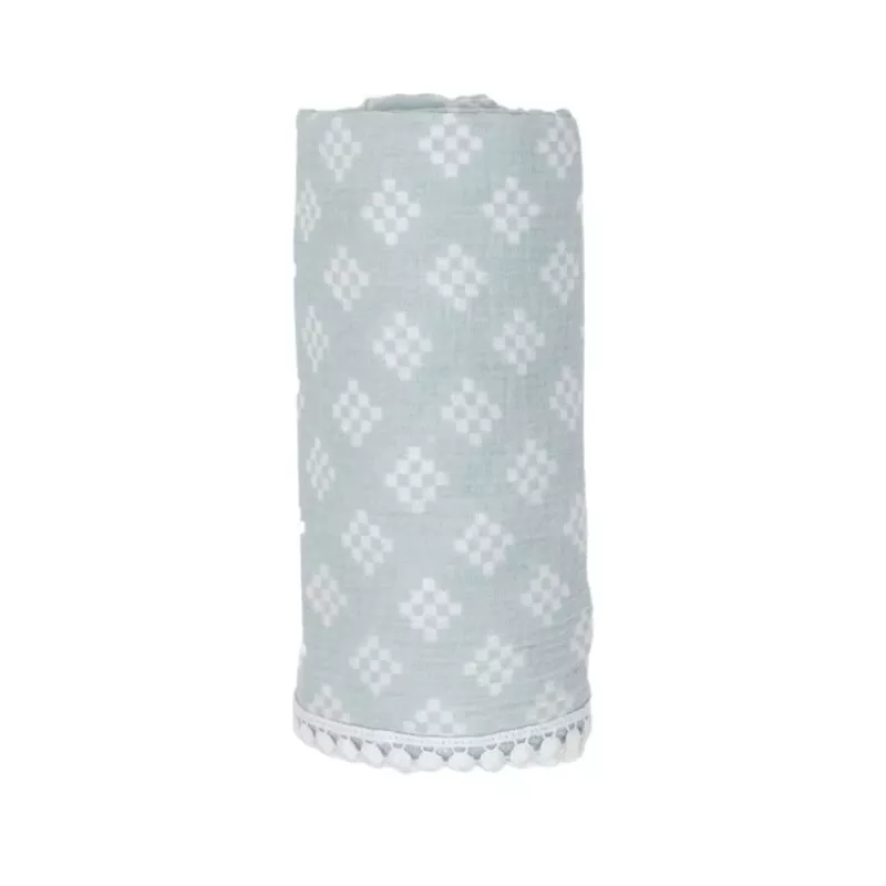 Lodger Swaddle Tribe musliinipuuvillainen kapaloliina 120x120 cm Ice Flow