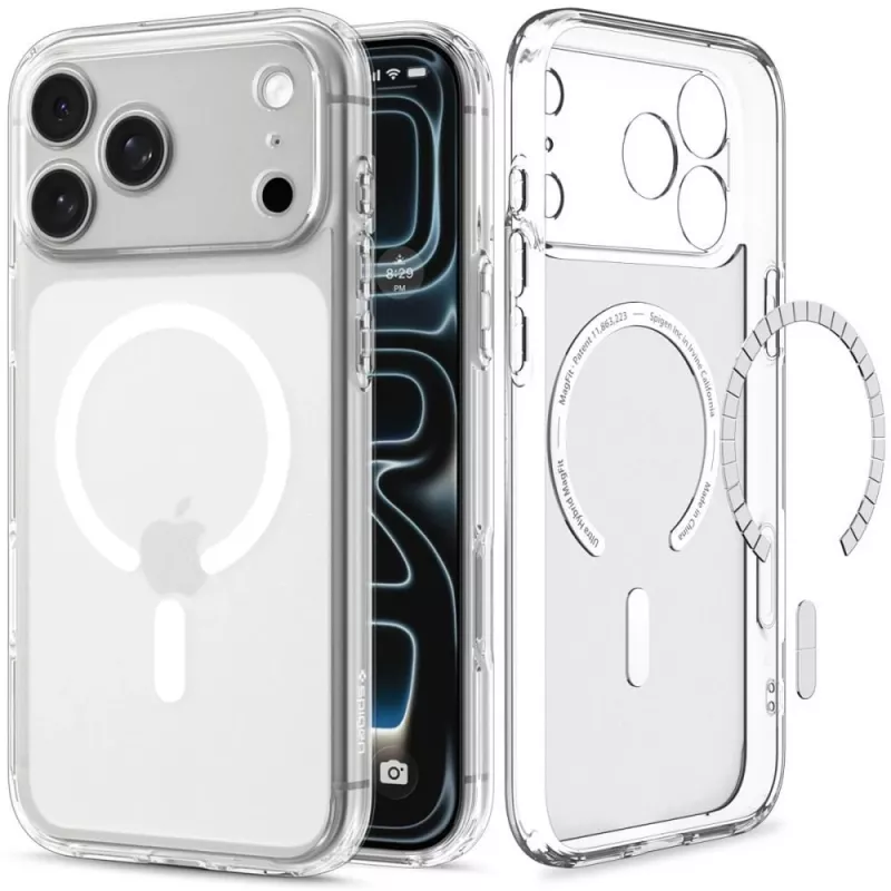 Spigen Ultra Hybrid Mag MagSafe -kotelo iPhone 18 Pro / 17 Pro - Frost White
