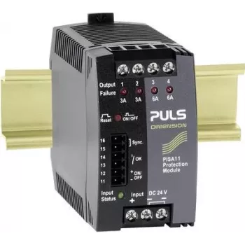 PULS DIMENSION PISA11.203206 4-kanavainen elektroninen suojamoduuli 24V DC, 2x3A + 2x6A, DIN-kisko