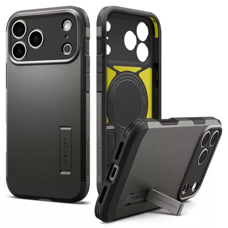 Spigen Tough Armor T MagSafe -kotelo iPhone 17 Pro / 18 Pro - Gunmetal