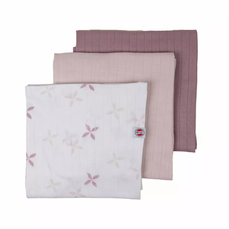 Lodger Swadler Solid Matcha -puuvillakapalo, Rose, 70x70 cm, 3 kpl