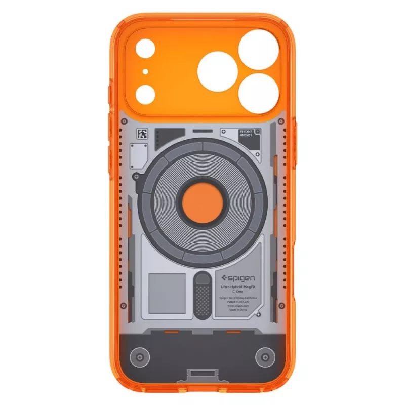 Spigen Ultra Hybrid Mag C1 -kotelo iPhone 17 Pro Max / 18 Pro Max – mandariini