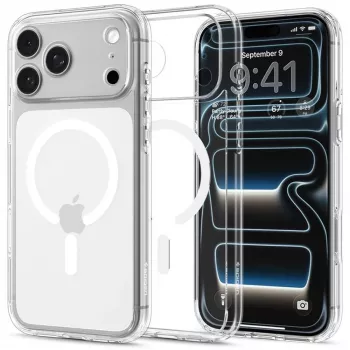 SPIGEN Ultra Hybrid MagSafe -kotelo iPhone 17 Pro Max / 18 Pro Max – läpinäkyvä/valkoinen